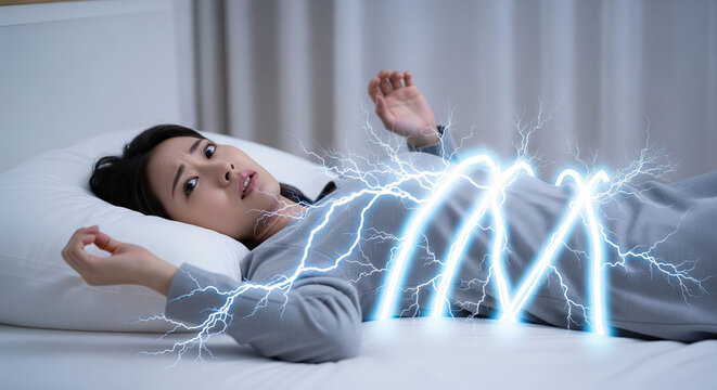 金縛り（睡眠麻痺）のイメージ