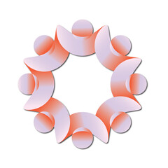 set of abstract colorful ribbons