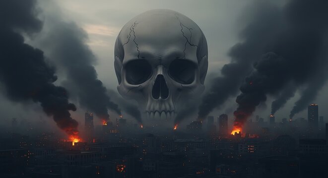 Skull and Pollution Environmental Disaster.