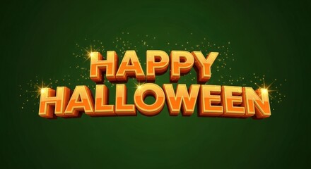 Obraz premium Get ready for spooky season with this vibrant Happy Halloween design perfect for cards, posters, and social media promotions