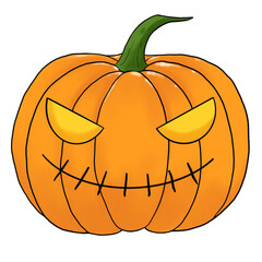 halloween pumpkin isolated on white