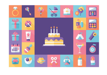 Fototapeta premium set of icons for web and mobile