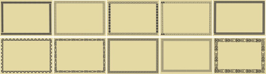 set of landscape vintage frames