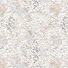 colorful damask seamless backgrounds for digital textile prints.