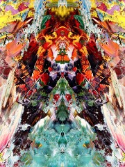 Abstract art background . Hand painting artwork on canvas .