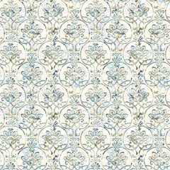 Obraz premium colorful damask seamless backgrounds for digital textile prints.