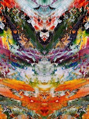 Abstract art background . Hand painting artwork on canvas .