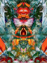 Abstract art background . Hand painting artwork on canvas .