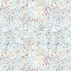 colorful damask seamless backgrounds for digital textile prints.