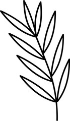 black silhouette of a plant