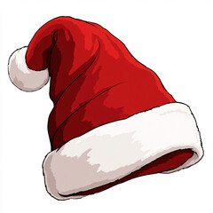 Santa Claus hat vector illustration for Christmas and New Year celebration