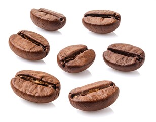 Obraz premium Close-up of roasted coffee beans