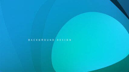 Abstract blue design. Smooth curves, gradients create modern aesthetic. Dark background emphasizes vibrant color scheme. Simple, elegant.