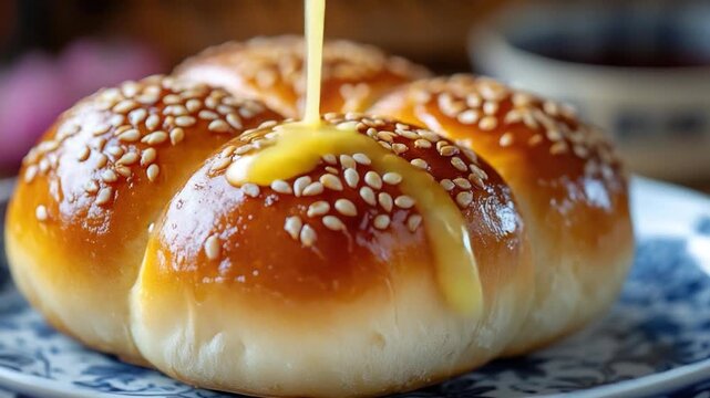 A single serving of freshly baked bread, perfect for snacking or as part of a meal