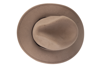Gray Cowboy Hat Isolated on White Background Western Style Headwear