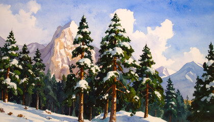 Winter Mountain Landscape