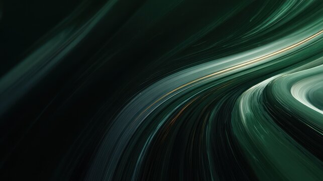 Abstract dark green curves