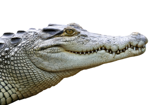 Crocodile face transparent background symbol of danger and wildlife - Powered by Adobe