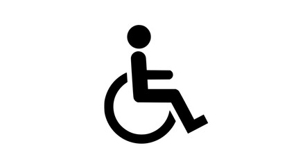 Vector art of the international symbol of access, a wheelchair icon, representing accessibility and inclusivity for people with disabilities