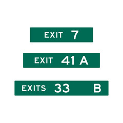 Naklejka premium Street Sign. Traffic Sign. EXITS SIGN