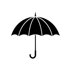 Vector art of umbrella silhouette, a classic symbol of protection and shelter, rendered in a simple yet elegant design, evoking feelings of safety and preparedness