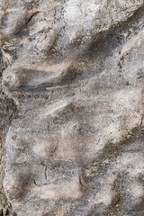 Chic vertical background texture of rock, gray stone. the relief surface of a wall or rock. Abstract background for design. A copy of the space.