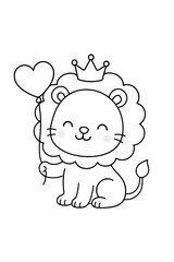 Cute cartoon teddy bear with pink heart illustration