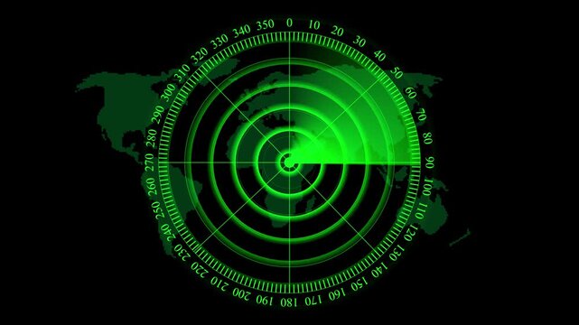 Radar searching security concept animation icon. Green color security concept animation Rader searching. 
