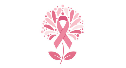 Fototapeta premium Breast Cancer Awareness Ribbon Hand Art