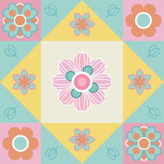 seamless pastel color floral background pattern