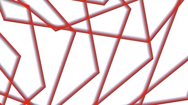 Geometric Pattern of Red Lines with White Background and Shadow Effect abstract