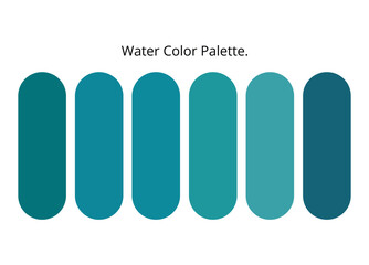 Modern watercolor palette with harmonious blue and teal gradient tones, perfect for abstract design, creative projects, digital backgrounds, fashion, branding, and minimal aesthetic themes