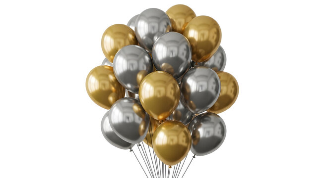 Elegant Gold Silver Party Balloons
