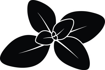 Stylized black leaf vector illustration scalable eps format for design projects