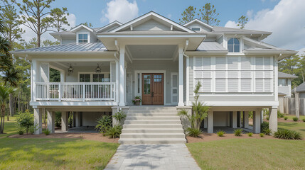 Designed with the safety of its residents in mind this homes disasterresilient features include a reinforced concrete foundation and hurricaneproof shutters.
