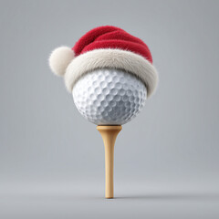 golf ball and santa hat
