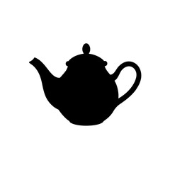 teapot icon black silhouette vector illustration on transparent background