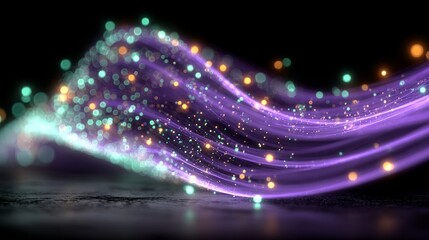 Fototapeta premium Colorful Light Streams Creating a Futuristic Visual Effect