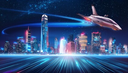 modern city in the night