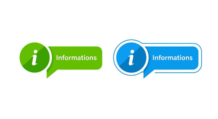 Informative Speech Bubbles with Information Icons Offering Guidance and Clarity on Topics of Interest