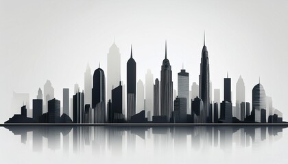 london skyline in black