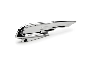 Vintage Winged Chrome Car Emblem