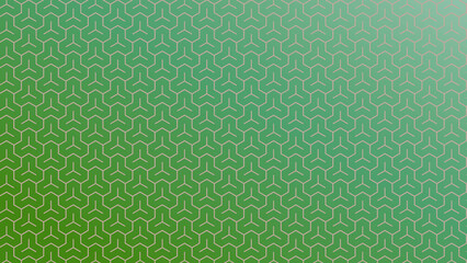 緑のグラデーションの毘沙門亀甲柄背景