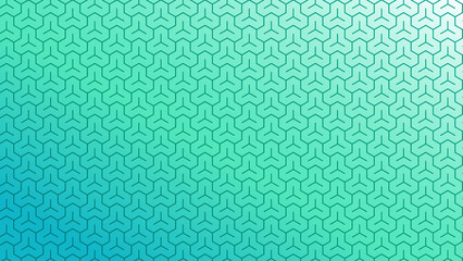 明るい緑のグラデーションの毘沙門亀甲柄背景