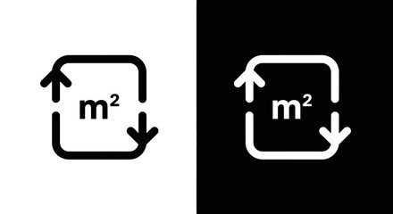 Square Meter Unit of Measurement Conversion and Area Calculation Guide With Circular Arrows Symbolizing Reciprocal Relationships