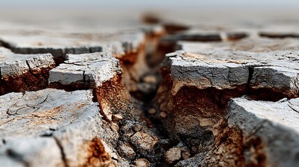 Fototapeta premium Cracked dry earth surface texture high resolution image