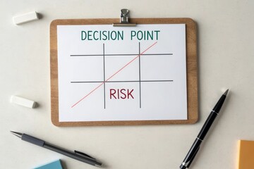 Chart displaying risk assessment decision point analysis