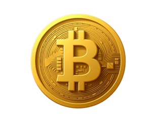  Cryptocurrency Concept: Simple Flat Bitcoin Emblem for Digital Currency Projects 