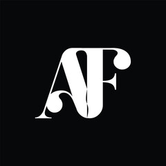 Initial letter AF logo design 