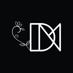 Initial letter DM logo design 